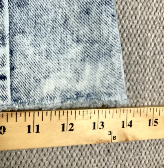 Flying Monkey Super Flare Jeans Women 24"X30" Acid Wash High Rise Distressed - Picture 10 of 11